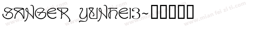 Sanger yunhei3字体转换